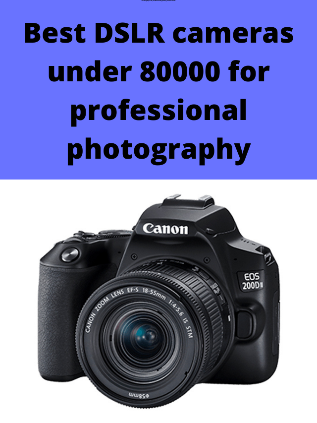 Best DSLR cameras under 80000 for professional photography